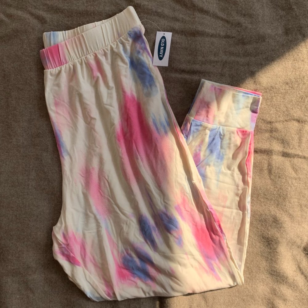 NWT Old Navy High-Waisted Jogger Pajama Pants, Tie Dye